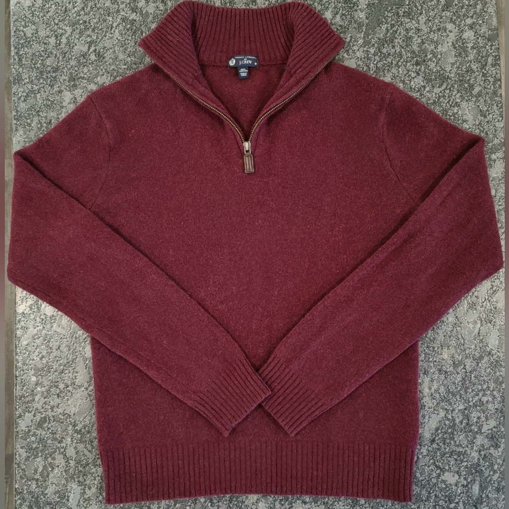 J Crew 100% Lambswool Long Sleeve Mens Sweater